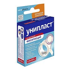 Купить Лейкопластырь Унипласт фиксирующий на нетканой основе 1,25х500 см 1 шт цена