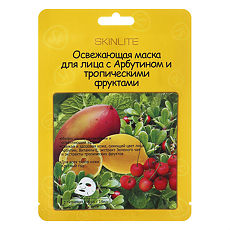 Купить SkinLite Маска для лица освежающая с арбутином и тропическими фруктами 19 мл 1 шт цена