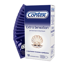 Изображение товара Презервативы Contex Extra Sensation с крупными точками и ребрами 12 шт