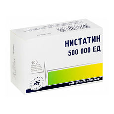 Купить Нистатин таблетки покрыт.плен.об. 500000 ед 100 шт цена