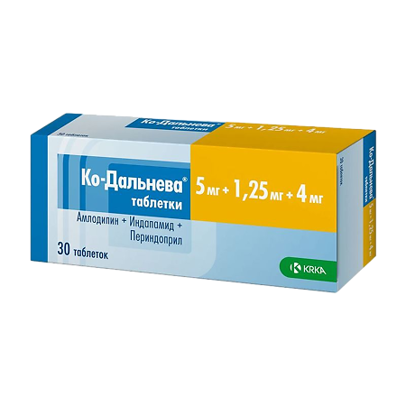 Изображение товара Ко-Дальнева таблетки 5 мг+1,25 мг+4 мг 30 шт