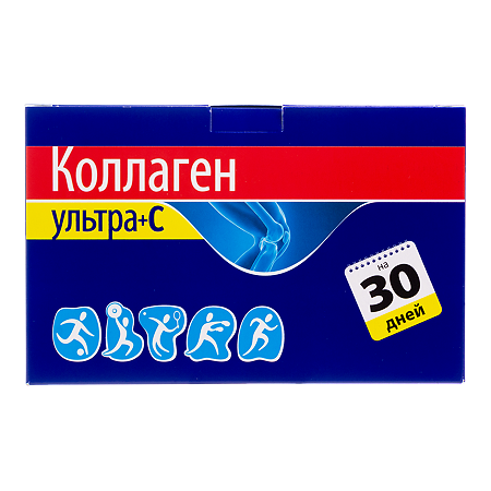 Изображение товара Коллаген Ультра +С порошок в пакетах 8 г, 30 шт, натуральный вкус