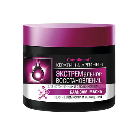Изображение товара Compliment Кератин&Аргинин Экстремальное восстановление 300 мл 1 шт