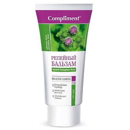 Изображение товара Бальзам для волос Репейный укрепляющий и восстанавливающий Compliment 200 мл