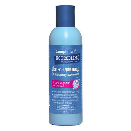Изображение товара Compliment No Problem лосьон от прыщей и угревой сыпи 200 мл 1 шт