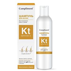 Купить Compliment Кератин+ Шампунь Восстановление Блеск и Сияние 1 уп цена