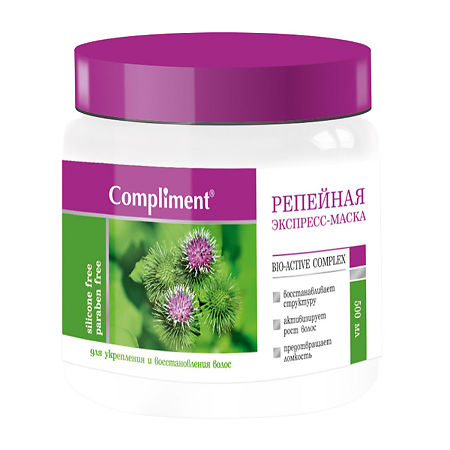 Изображение товара Compliment Репейная серия Экспресс-Маска для укрепления волос 500 мл