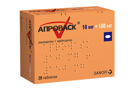 Изображение товара Апроваск таблетки покрыт.плен.об. 10 мг+150 мг 28 шт