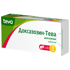 Купить Доксазозин-Тева таблетки 4 мг 30 шт цена