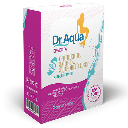Соль для ванн Dr.Aqua морская ароматная с микроэлементами Череда 500 г 1 шт