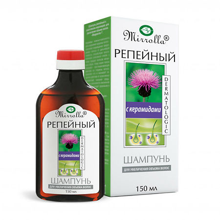 Изображение товара Mirrolla Шампунь репейный с комплексом керамидов для увеличения объема волос 150 мл 1 шт