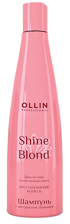Ollin Prof Shine Blond Шампунь для светлых и осветленных волос с экстрактом эхинацеи Восстановление и блеск 300 мл 1 шт