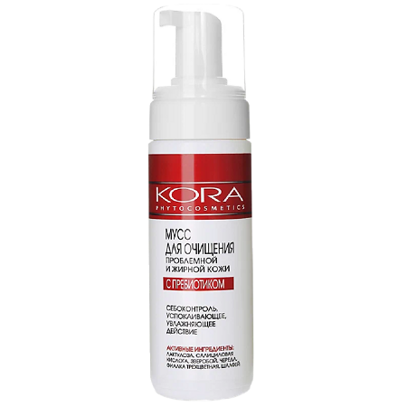 Изображение товара КORA Мусс для очищения проблемной и жирной кожи с пребиотиком 160 мл