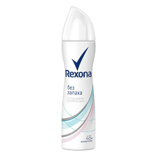 Изображение товара Женский антиперспирант Rexona без запаха аэрозоль 150 мл