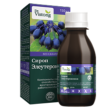 Купить Dr.Vistong Сироп Элеутерококка на фруктозе фл по 150 мл 1 шт цена