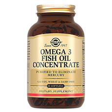 Изображение товара Solgar Концентрат рыбьего жира Омега-3/Omega-3 Fish Oil Concentrate Softgels капсулы массой 1425 мг/1450 мг 60 шт