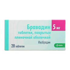 Купить Бравадин таблетки покрыт.плен.об. 5 мг 28 шт цена