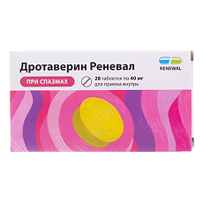 Изображение товара Дротаверин Реневал таблетки 40 мг 28 шт