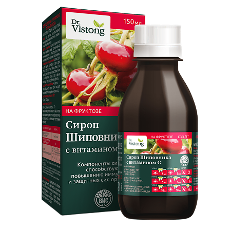 Изображение товара Dr.Vistong Сироп Шиповника с витамином С фл по 150 мл 1 шт