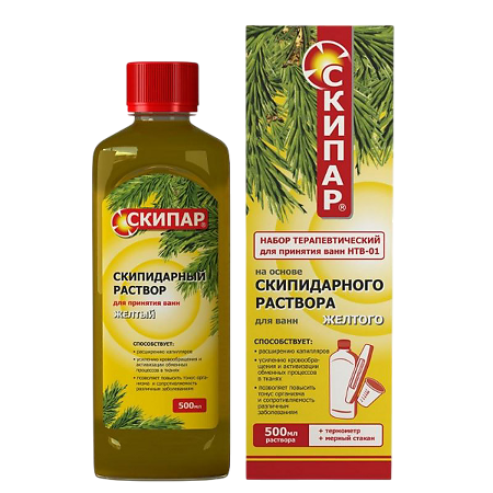 Скипар Раствор желтый Набор терапевтический для ванн НТВ-01 500 мл 1 шт