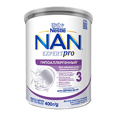 Купить NAN ExpertPro 3 Гипоаллергенный Детское молочко с 12 мес 400 г 1 шт цена