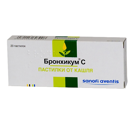 Изображение товара Бронхикум С пастилки 100 мг 20 шт