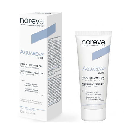 Изображение товара Noreva Aquareva Крем увлажняющий 24 часа насыщенная текстура 40 мл Франция