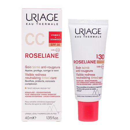 Uriage Roseliane CC Крем против покраснений с тональным эффектом SPF30 40 мл 1 шт