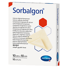 Купить Повязка Сорбалгон/Sorbalgon из волокон кальция-альгината 10х10см 10 шт цена