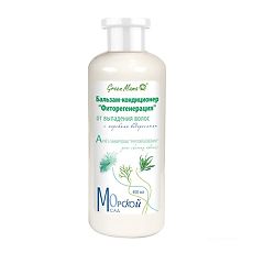 Купить Green Mama Бальзам-кондиционер Фиторегенерация от выпадения волос с морскими водорослями 400 мл 1 шт цена
