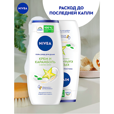 Nivea Гель-уход для душа Крем и Карамболь 250 мл 1 шт