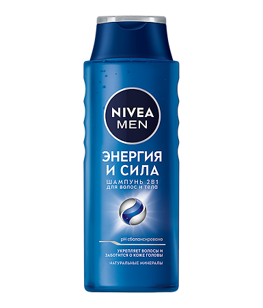 Nivea Men Шампунь-уход Энергия и сила 400 мл 1 шт