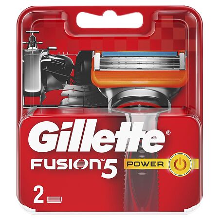 Gillette Fusion Power сменные кассеты для бритья 2 шт