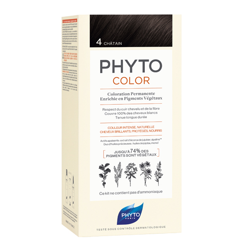 Изображение товара Краска для волос Phyto Color шатен оттенок 4 стойкое натуральное окрашивание Изображение товара Краска для волос Phyto Color шатен оттенок 4 стойкое натуральное окрашивание