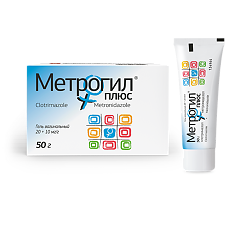 Купить Метрогил Плюс гель вагинальный 20 мг+10 мг/г 50 г + аппликаторы 10 шт цена