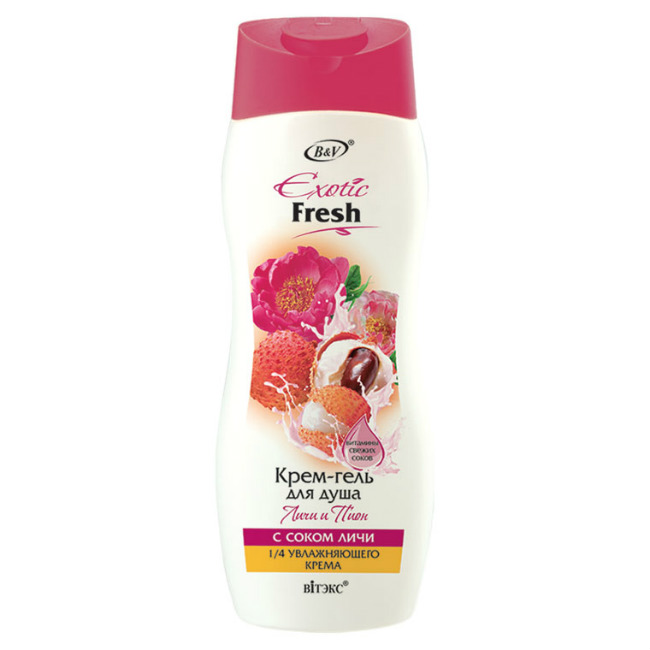 Изображение товара Крем-гель для душа Vitex Exotic Fresh Juice Личи и Пион 500 мл