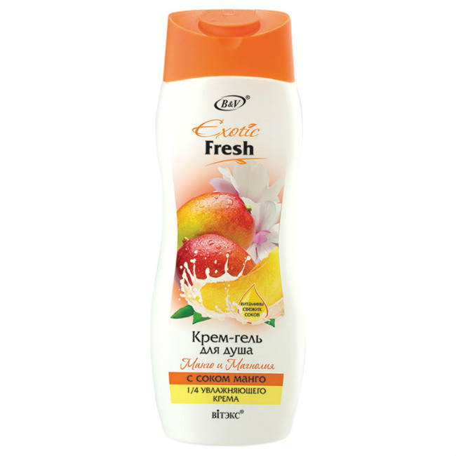 Изображение товара Крем-гель для душа Vitex Exotic Fresh Juice Манго и Магнолия 500 мл Изображение товара Крем-гель для душа Vitex Exotic Fresh Juice Манго и Магнолия 500 мл