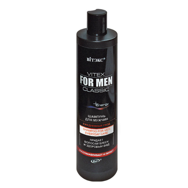 Изображение товара Vitex For Men Classic Шампунь для мужчин ежедневный уход 400 мл Изображение товара Vitex For Men Classic Шампунь для мужчин ежедневный уход 400 мл