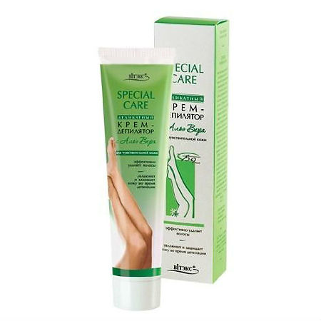 Изображение товара Vitex Крем-депилятор деликатный с алоэ для чувствительной кожи зеленый 120 мл 1 шт