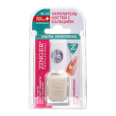 Купить Zinger средство для ногтей Укрепитель с витаминным комплексом и кальцием NC30 14 мл 1 шт цена