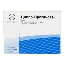 Купить Цикло-Прогинова набор таблеток покрыт.об 0,5 мг+2 мг и 2 мг 21 шт цена