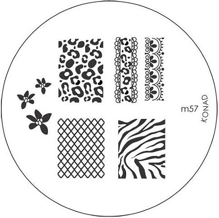 Печатная форма (диск) для маникюра Konad image plate M57 1 уп