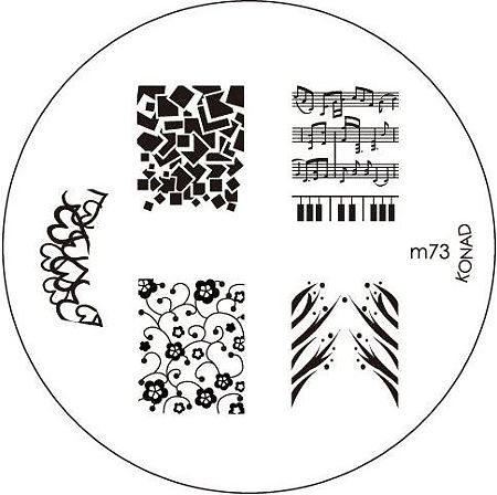 Печатная форма (диск) для маникюра Konad image plate M73 1 уп