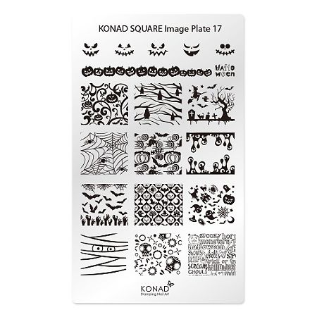 Пластины прямоугольные для маникюра Konad Square Image Plate17 1 уп