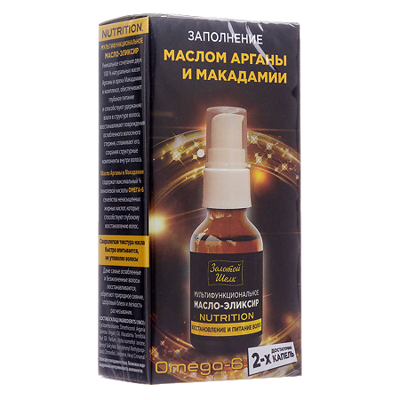 Золотой Шелк Масло-эликсир Нутришн восстановление и питание волос 25 мл 1 шт