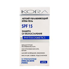 Купить KORA Крем-гель легкий увлажняющий SPF15 50 мл 1 шт цена