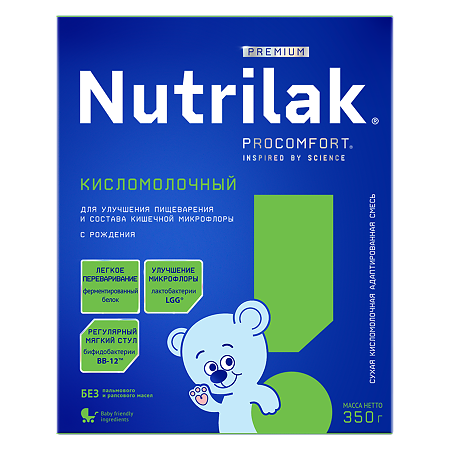 Nutrilak Premium Кисломолочный Смесь сухая адаптированная 0-12 мес. 350 г 1 шт