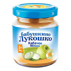 Купить Пюре Бабушкино Лукошко кабачок, яблоко с 5 мес. 100 г 1 шт цена