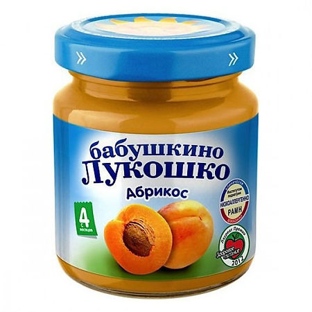 Пюре Бабушкино Лукошко абрикос с 4 мес. 100 г 1 шт