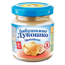Купить Пюре Бабушкино Лукошко цыпленок с 6 мес. 100 г 1 шт цена